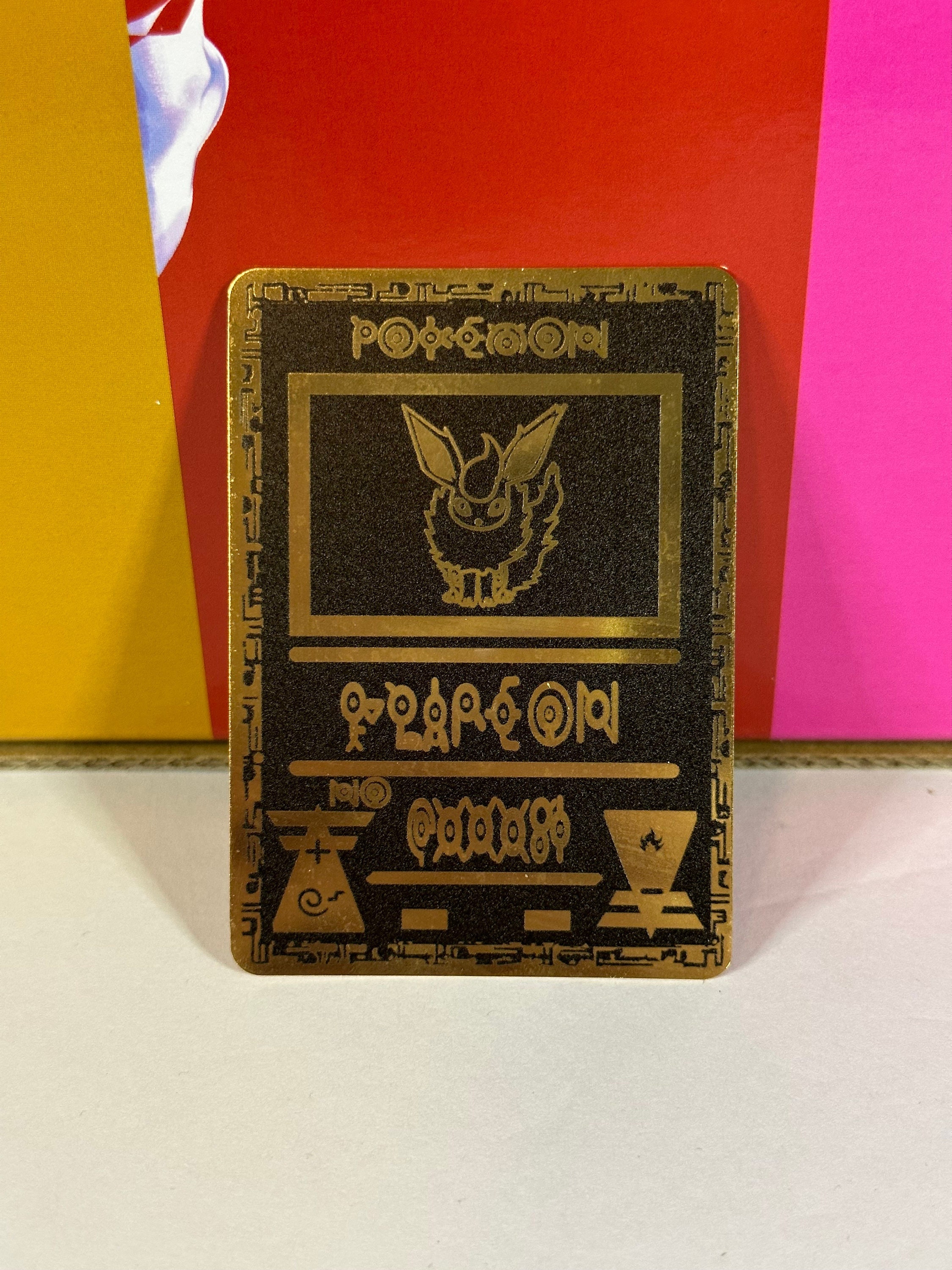 Ancient Flareon Black Gold Metal Pokemon Card - Etsy