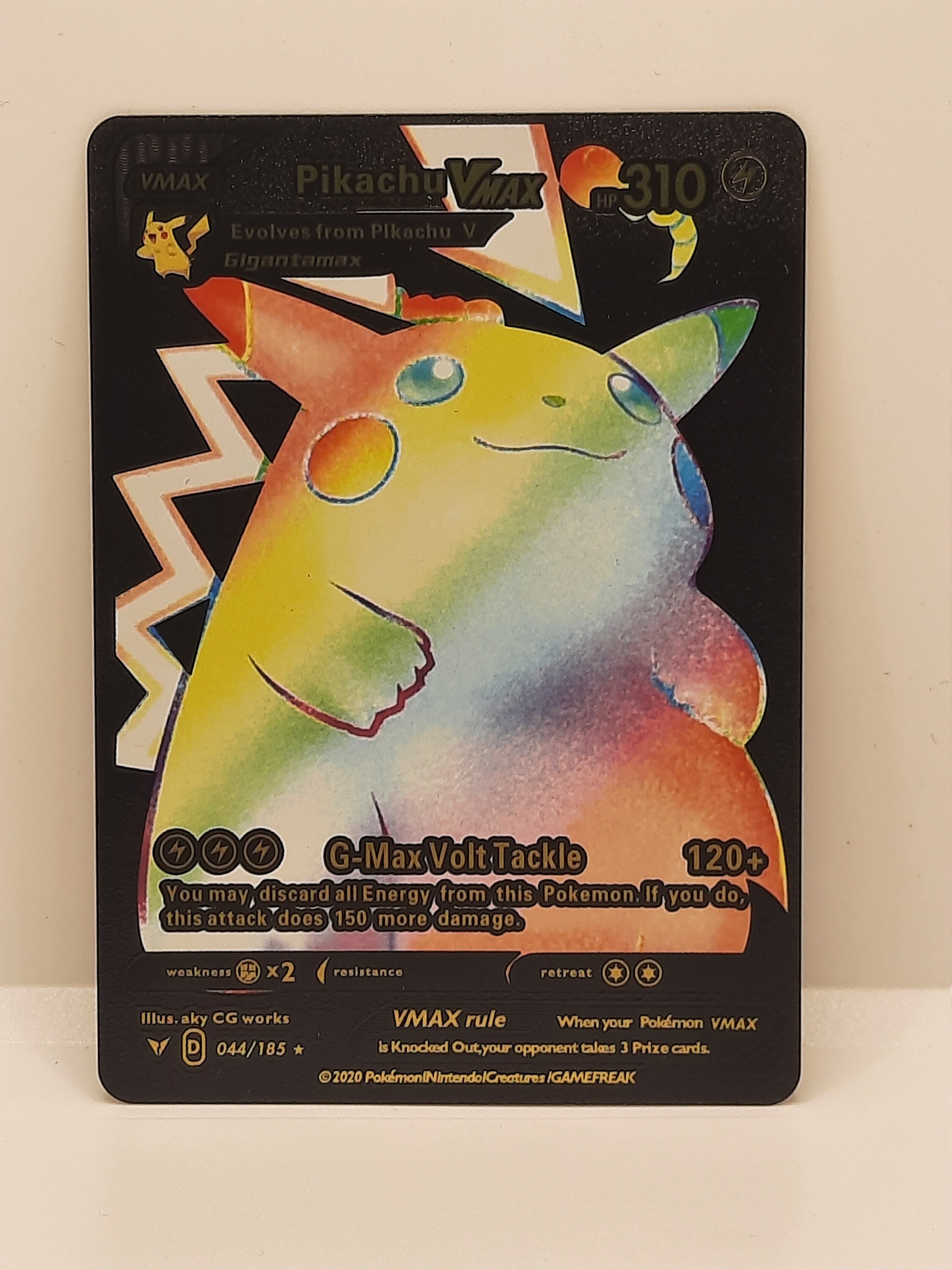 Helping my son: Origin of this Pikachu Vmax Gold Card (Rainbow Art