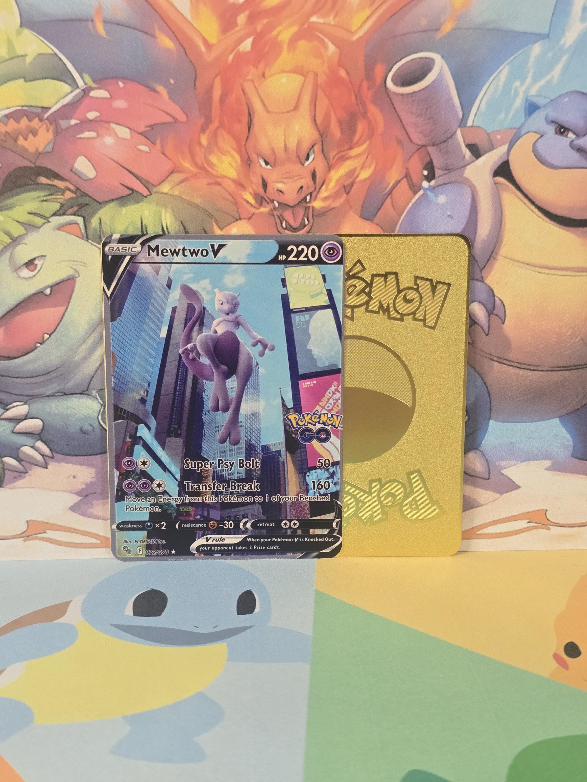 gold mewtwo card pokemon go Mewtwo VSTAR Pokemon GO 086/078 Gold Secret PSA 10 – TBC Games main image 0