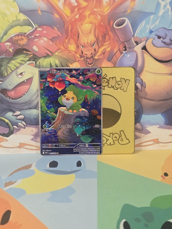 sewaddle pokemon card Swaddle AR Japanese Night Wanderer 087/086 sv11W, NM Pokemon Card main image 1