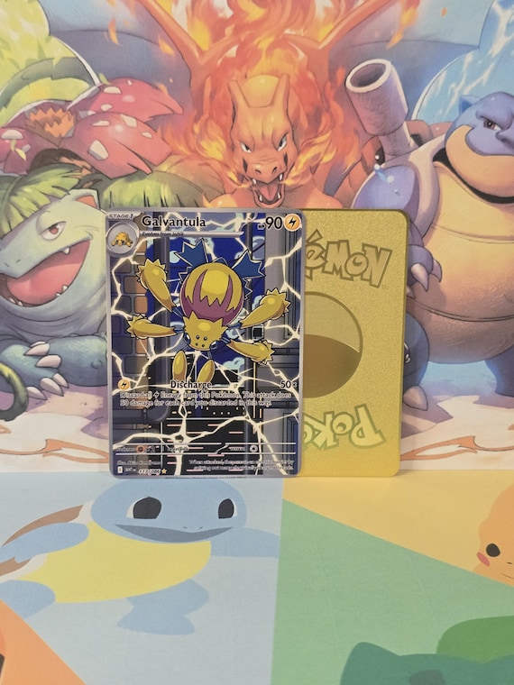 Galvantula White Flare IR Full Art Gold Metal Pokemon Card - Etsy