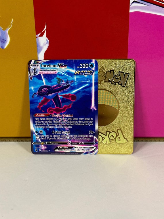Carte Pokémon en métal doré intégrale Inteleon VMAX -  France