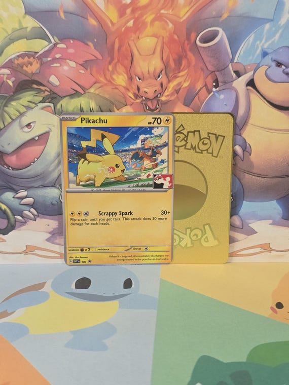 Pikachu SVP 101 Black Star Promo Gold Metal Pokemon Card - Etsy