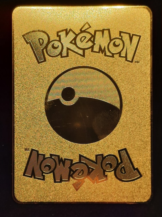 English Pokemon Card Metal, Golden Pokemon Mew Card