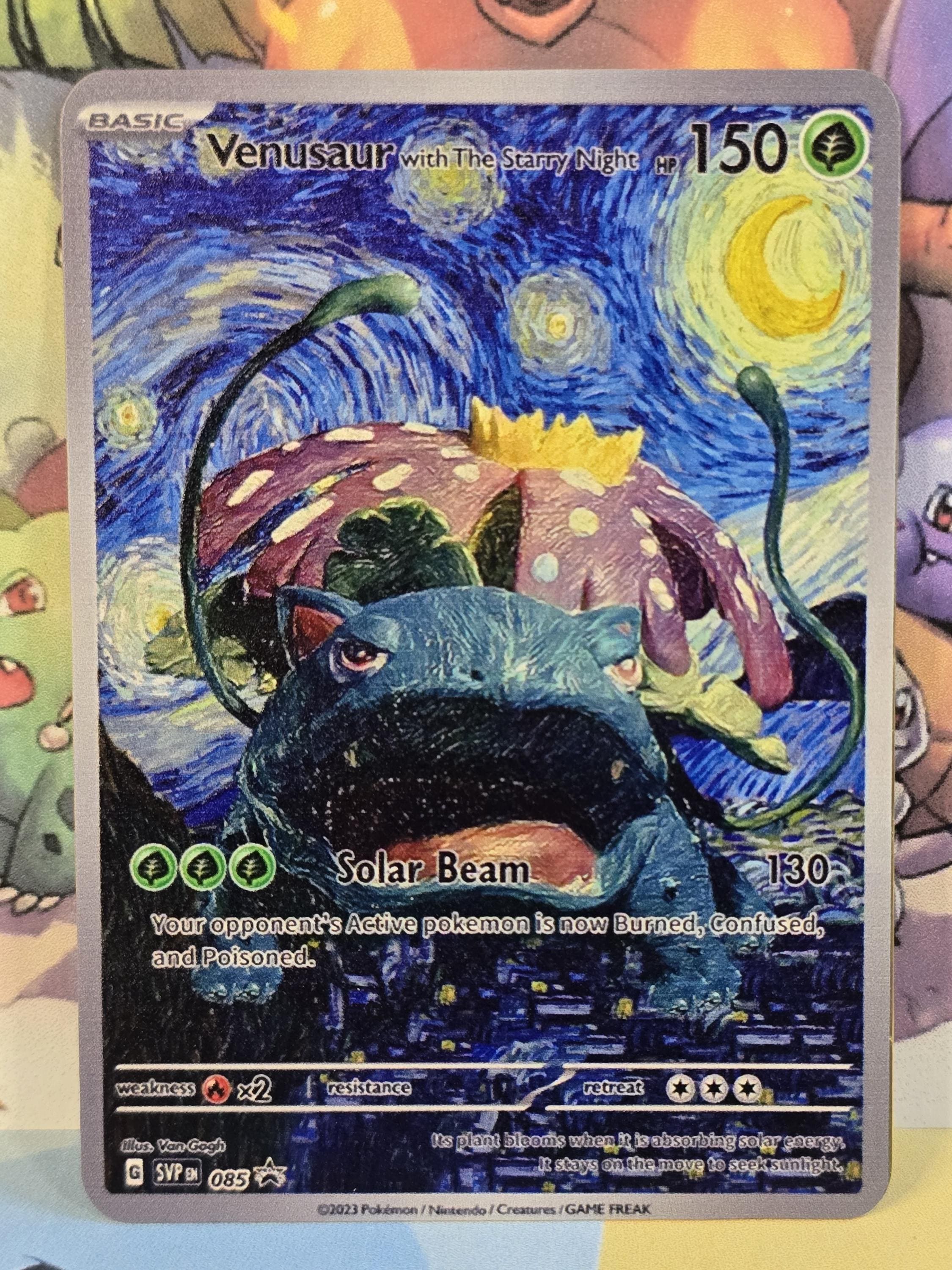 Venusaur With the Starry Night Gold Metal Pokemon Card Van Gogh - Etsy Venusaur With the Starry Night Gold Metal Pokemon Card Van Gogh - Etsy
