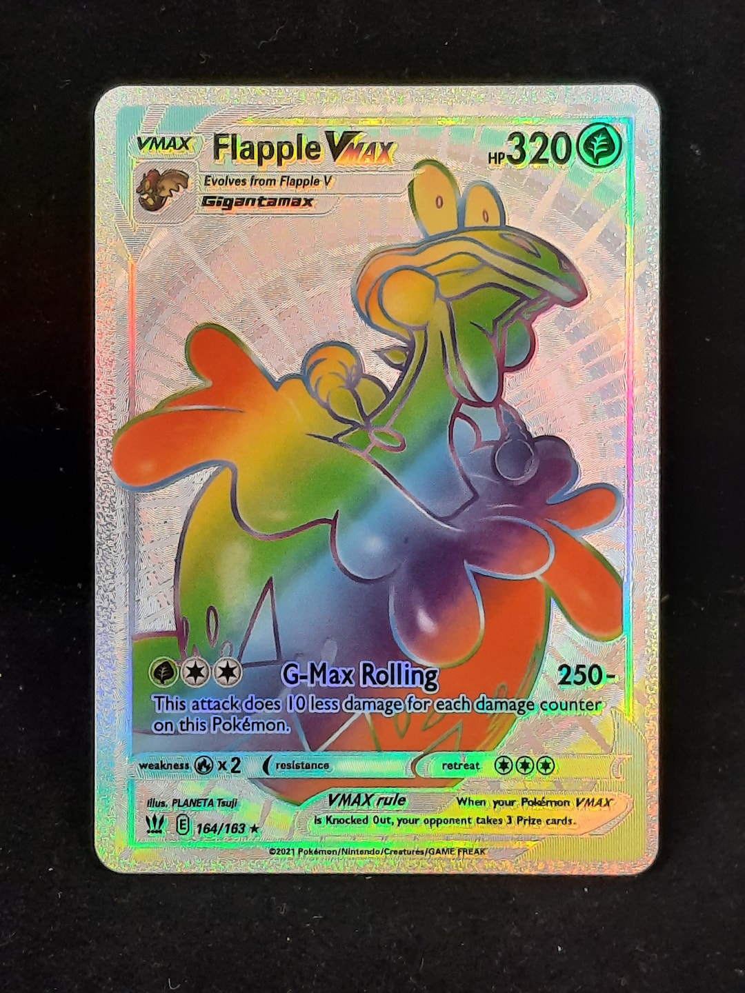 Flapple VMAX Rainbow Shiny Holographic UV Printed Plastic Card - Etsy