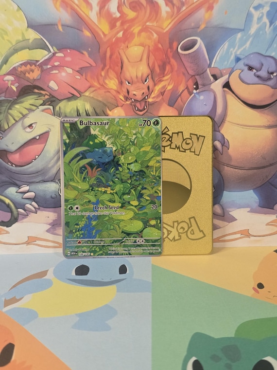 bulbasaur pokemon card full art 151 PokeArtica AI Artwork Custom Card