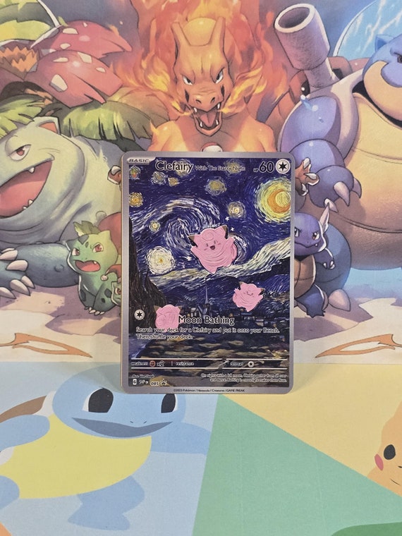 Clefairy With the Starry Night Gold Metal Pokemon Card Van Gogh - Etsy Clefairy With the Starry Night Gold Metal Pokemon Card Van Gogh - Etsy