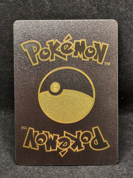 Pikachu Mega Rayquaza Pokemon Metal Gold Card Nintendo