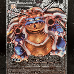 Blastoise VMAX Plastic Silver UV Printed Pokemon Card - Etsy