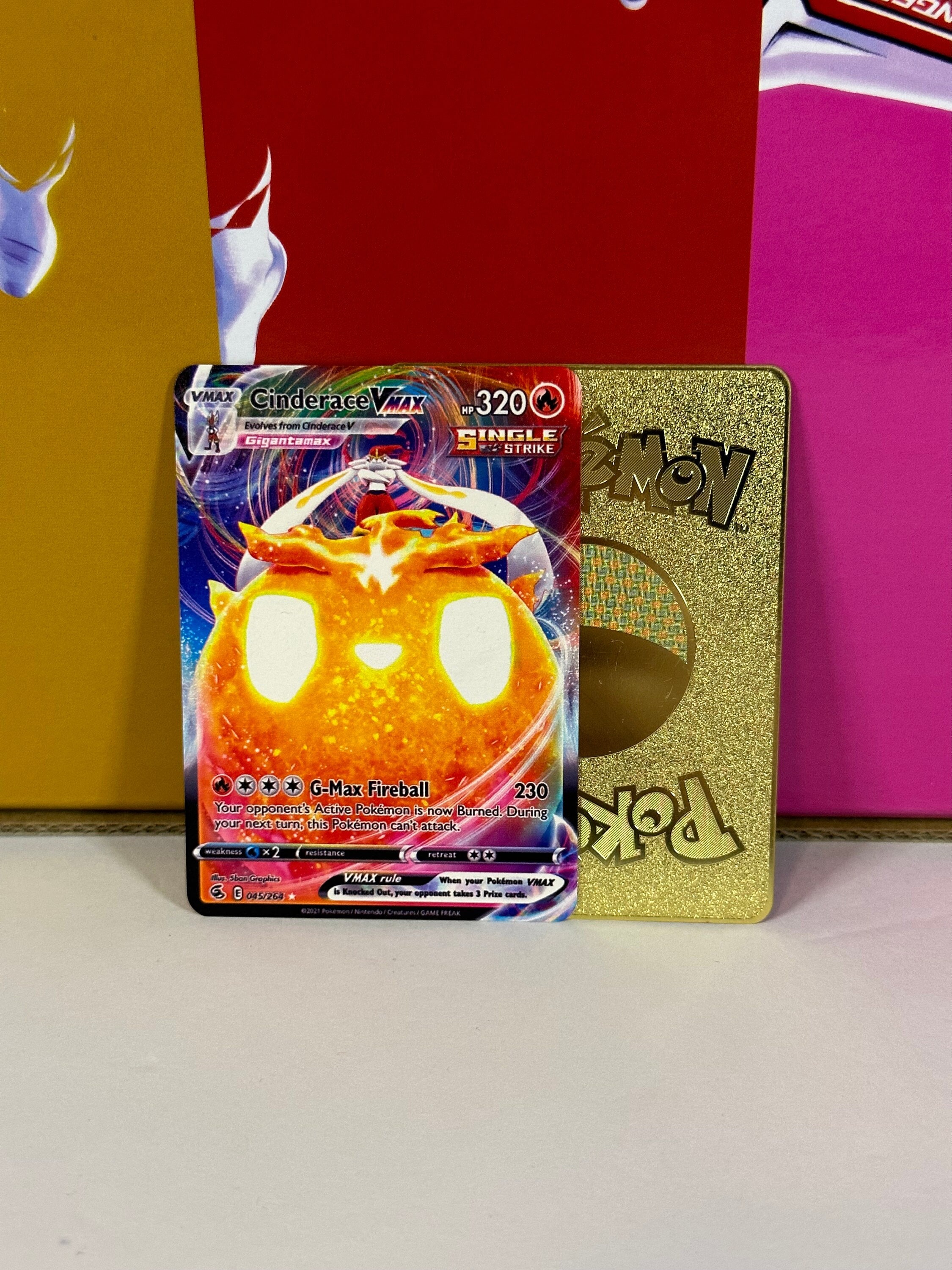 cinderace vmax pokemon card value Amazon.com: Cinderace Vmax & V - Shining Fates - Ultra Rare Card Lot -  018/072 & 019/072