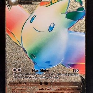 Togekiss VMAX Rainbow Gold Metal Pokemon Card - Etsy