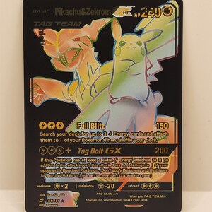 Carta Pokémon GX Pikachu e Zekrom - Hobbies e coleções - Lourdes