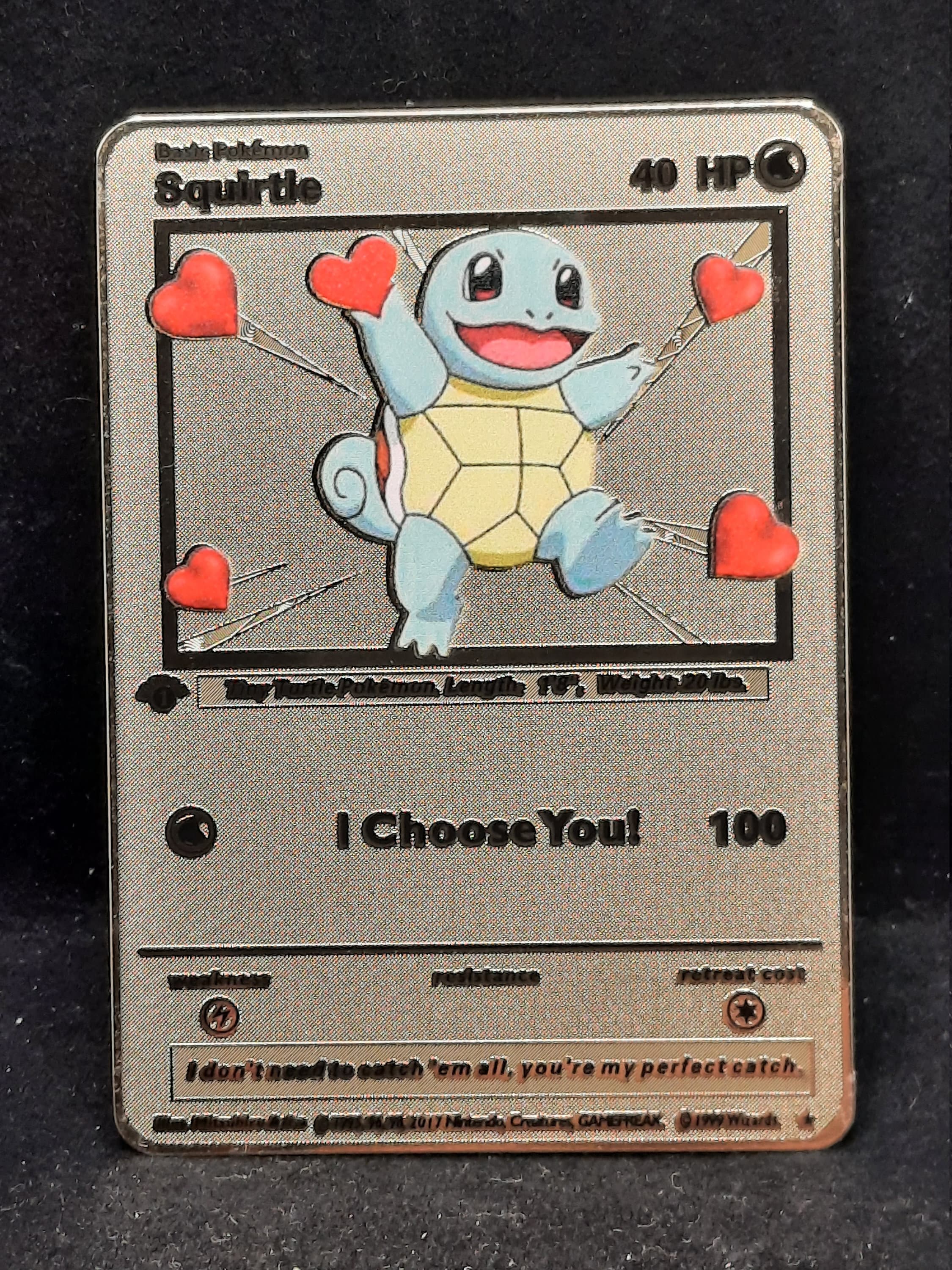 Squirtle I Choose You! #1 Gold Metal Pokemon Card - Etsy 日本