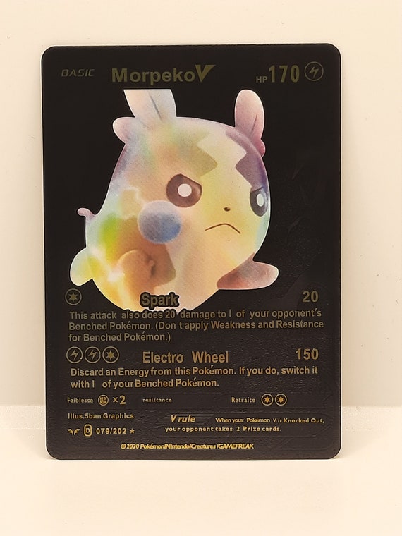 Morpeko V Plastic Black UV Printed Pokemon Card