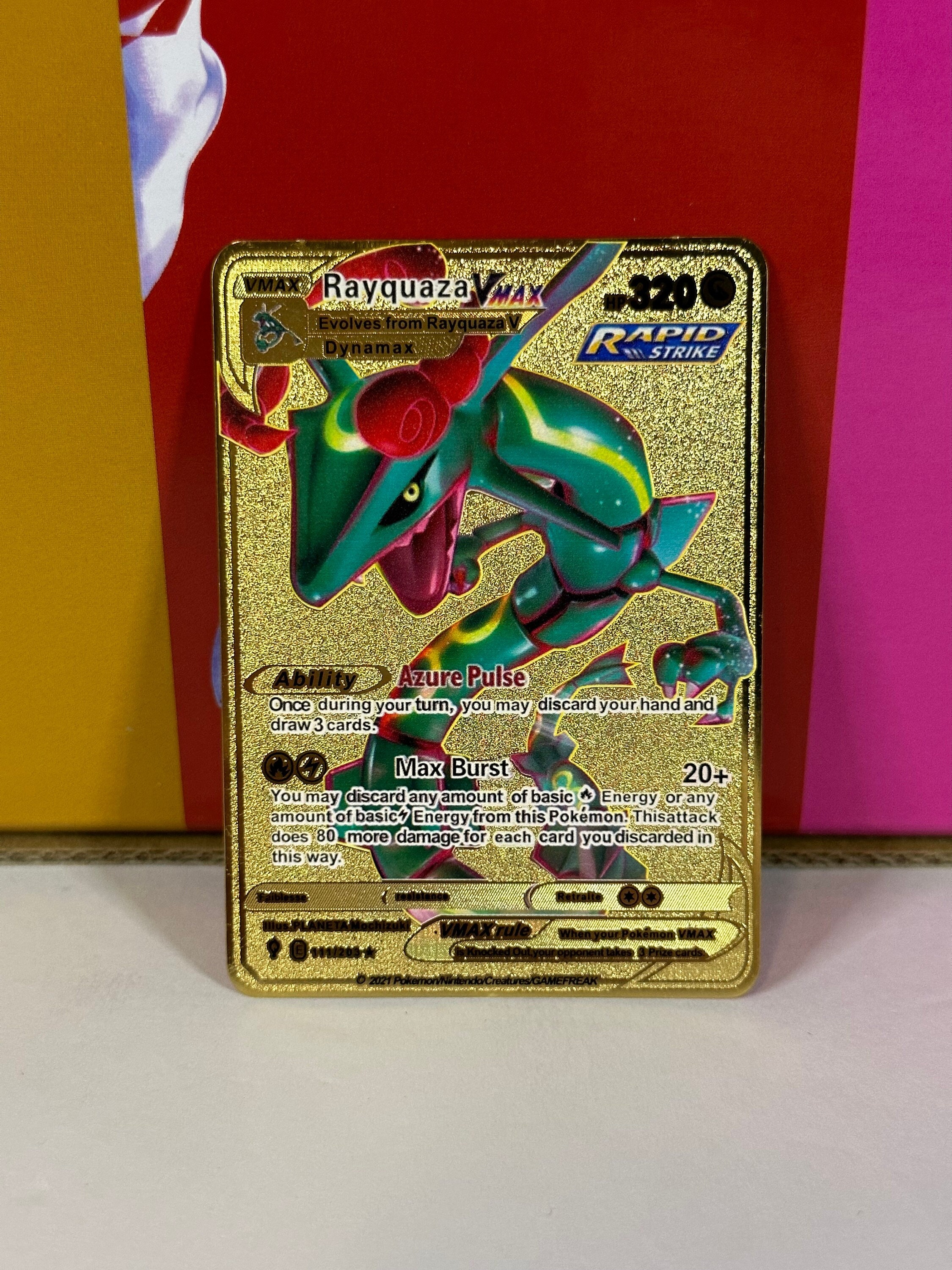 golden rayquaza pokemon card When we pulled GOLD STAR Card!!!, #pokemon #pokmon #pokemoncards Encased in a durable acrylic holder to highlight the vibrant artwork of this fan Rayquaza VMAX Gold #TG29/TG30 -