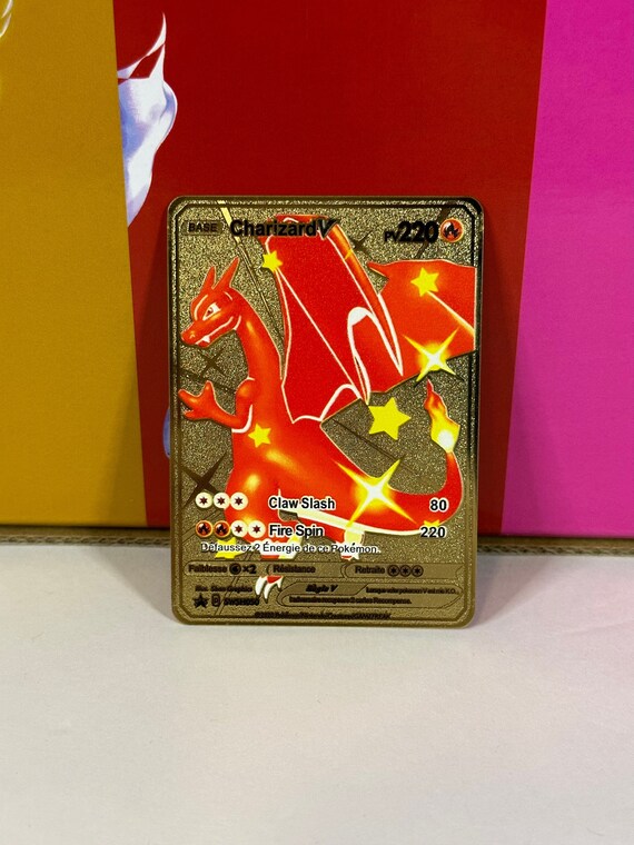 Charizard VMAX Shiny Gold Metal Pokemon Card -  Denmark