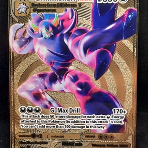 Grimmsnarl VMAX Gold Metal Pokemon Card - Etsy