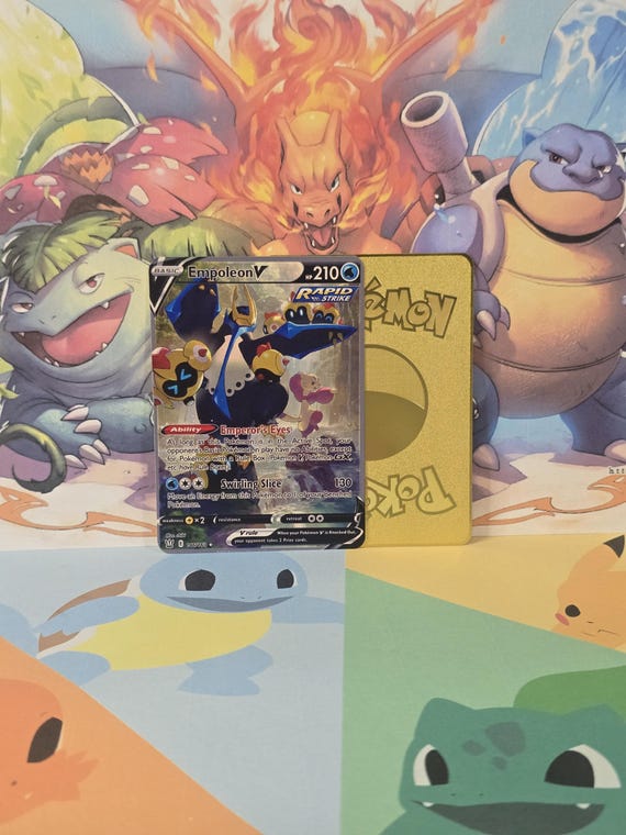 Empoleon V Alternate Full Art Battle Styles Gold Metal Pokemon Card - Etsy
