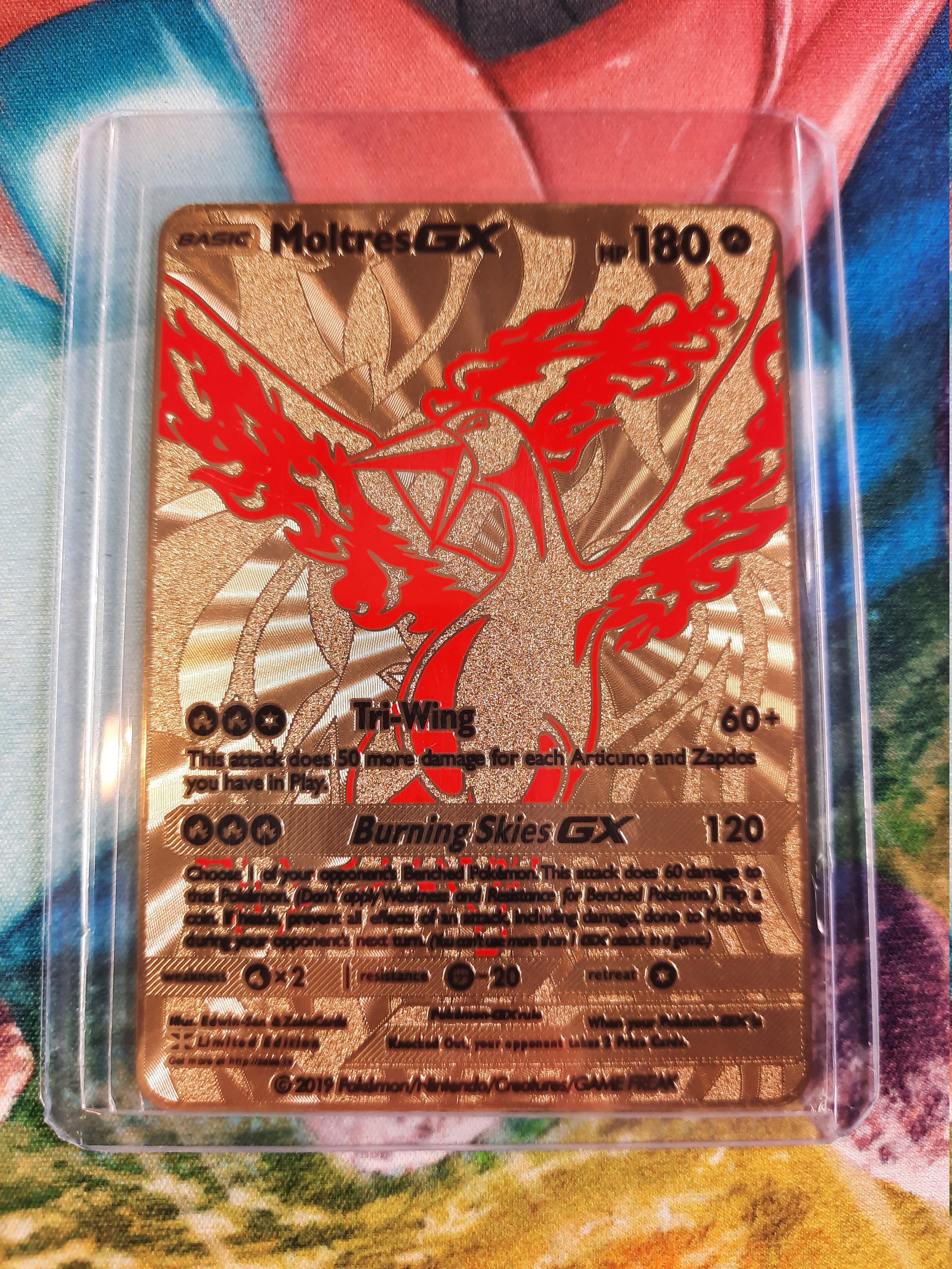 Moltres, Articuno & Zapdos Full Art Custom Metal Pokemon Card