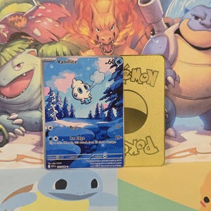 Vanillite White Flare IR Full Art Gold Metal Pokemon Card - Etsy Canada