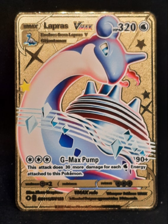 Lapras VMAX Shiny Gold Metal Pokemon Card -  Portugal