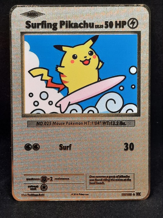 Pokemon Gold Metal Card Pikachu Eevee