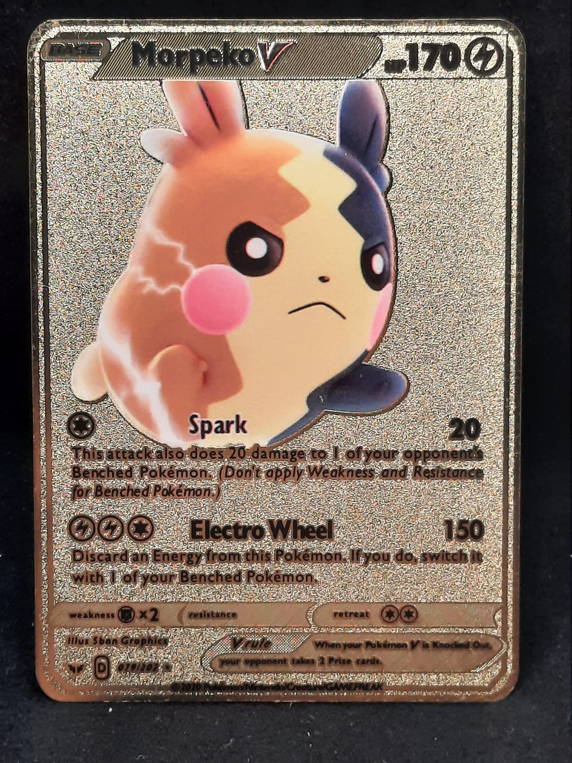 Eevee V Gold Metal Pokemon Card 