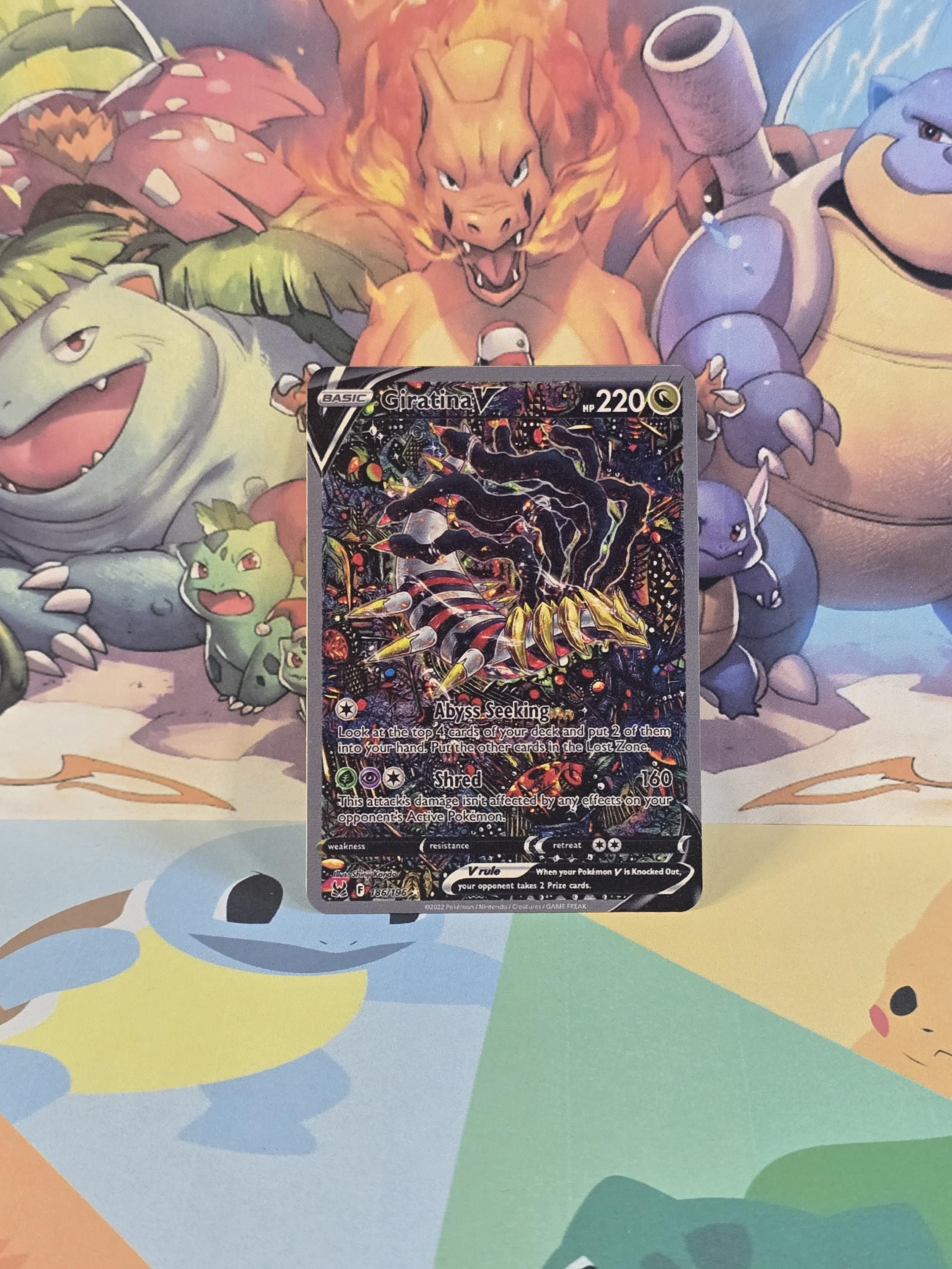 Giratina V Alternate Full Art Gold Metal Pokemon Card Lost Origins