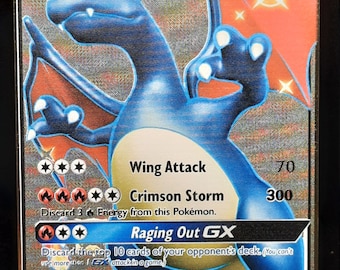 ポケモンカードゲーム Shiny Charizard GX 320 HP Charizard GX Hidden Fates Shiny Gold Metal Pokemon Card - Etsy Canada