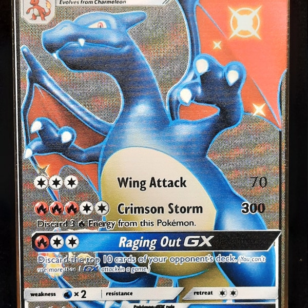 Charizard GX Hidden Fates Shiny Gold Metal Pokemon Card