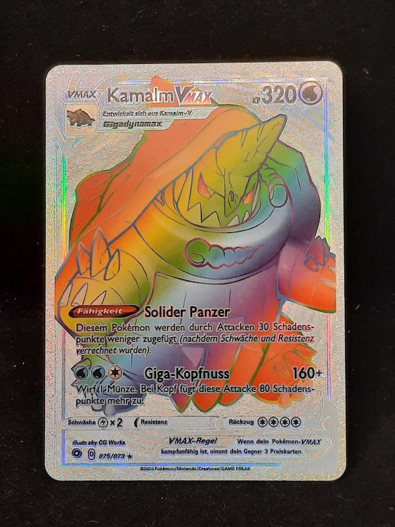 Kamalm VMAX German Drednaw VMAX Rainbow Shiny Holographic UV Printed  Plastic Card - Etsy