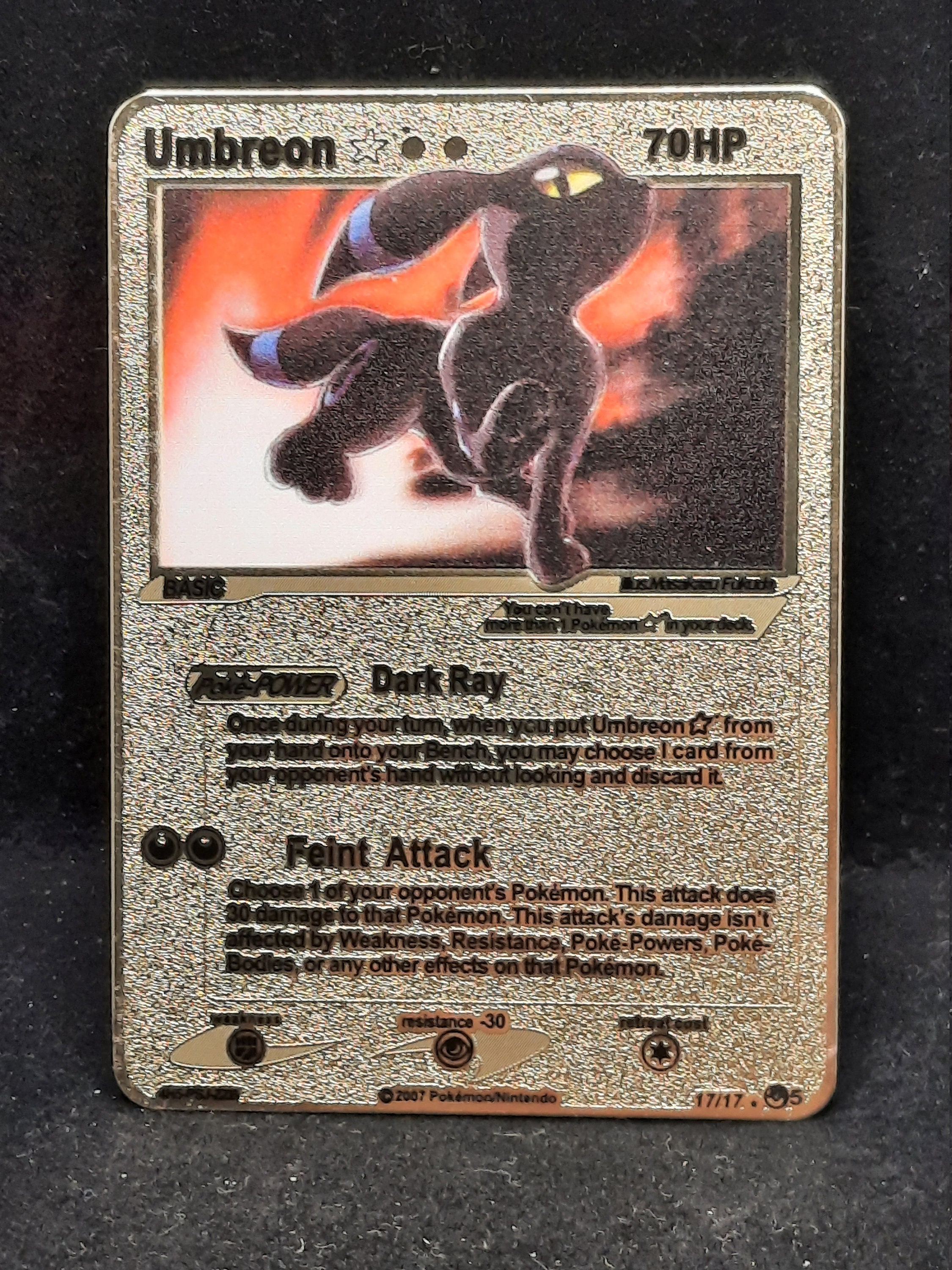 Carta Pokémon em Metal Umbreon, Promoçoes