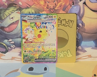 カ*イ様 ポケモンメタルフォルダー 167枚 ゴールドミュウ付き Mew V Gold Metal Pokemon Card - Etsy 日本