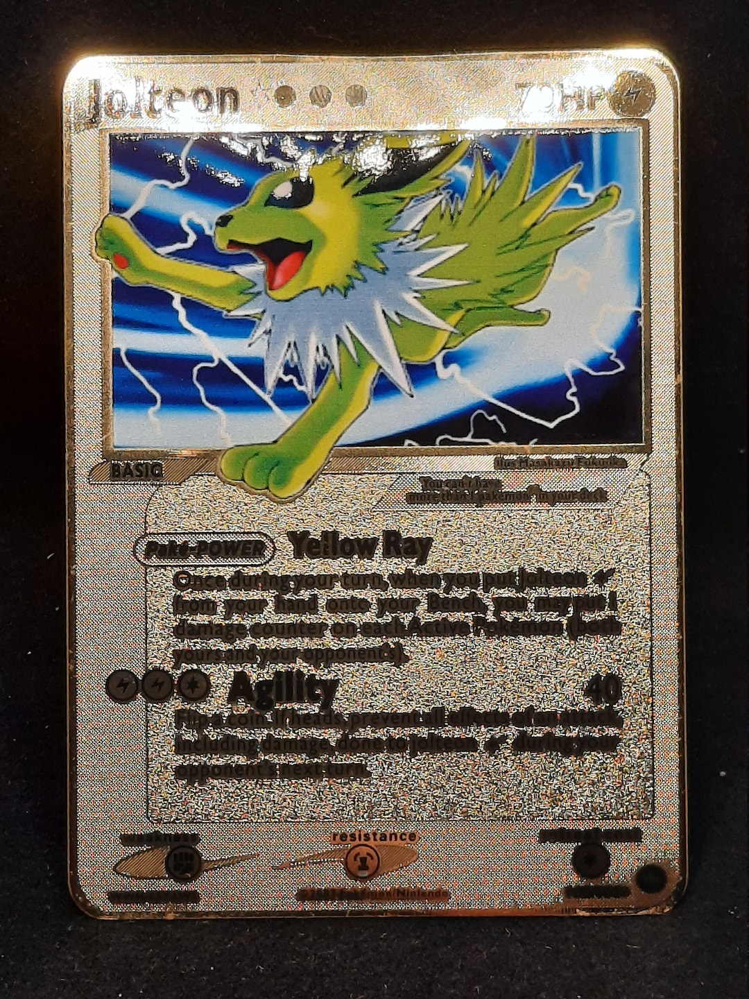 Jolteon Star Gold Metal Pokemon Card - Etsy