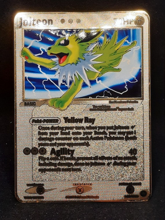 Jolteon Star Gold Metal Pokemon Card - Etsy