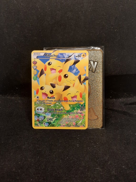 Pikachu Radiant Collection Full Art Gold Metal Pokemon Card 