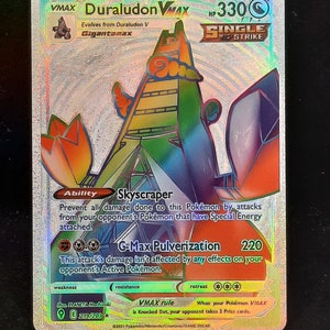 Duraludon VMAX Rainbow Shiny Holographic UV Printed Plastic Card