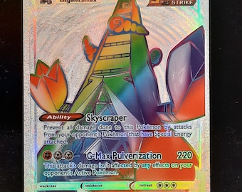 Duraludon VMAX Rainbow Shiny Holographic UV Printed Plastic Card