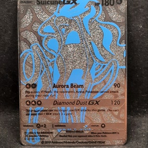 Suicune GX Full Art Silver Metal Pokemon Card - Etsy Australia