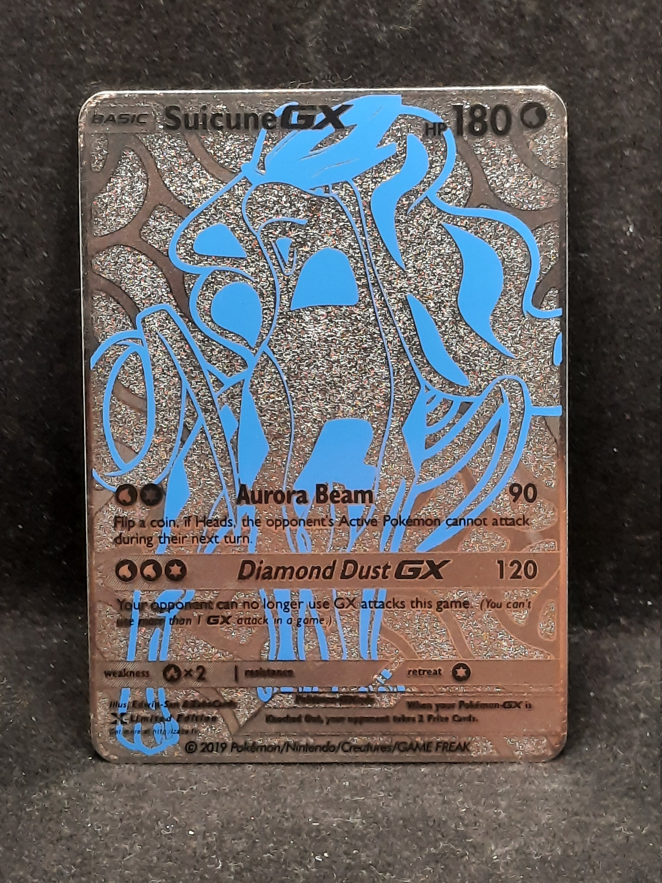 Suicune GX Full Art Silver Metal Pokemon Card - Etsy Suicune GX Full Art Silver Metal Pokemon Card - Etsy