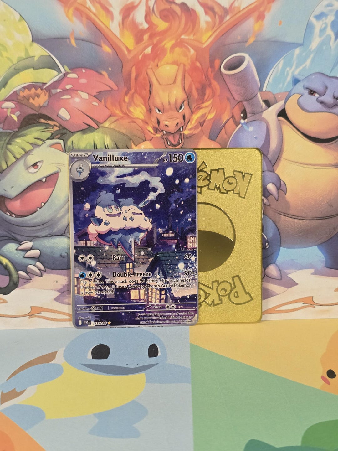 Vanilluxe White Flare IR Full Art Gold Metal Pokemon Card - Etsy