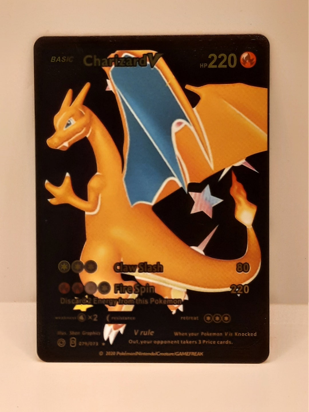 Zacian V Plastic Black UV Printed Pokemon Card