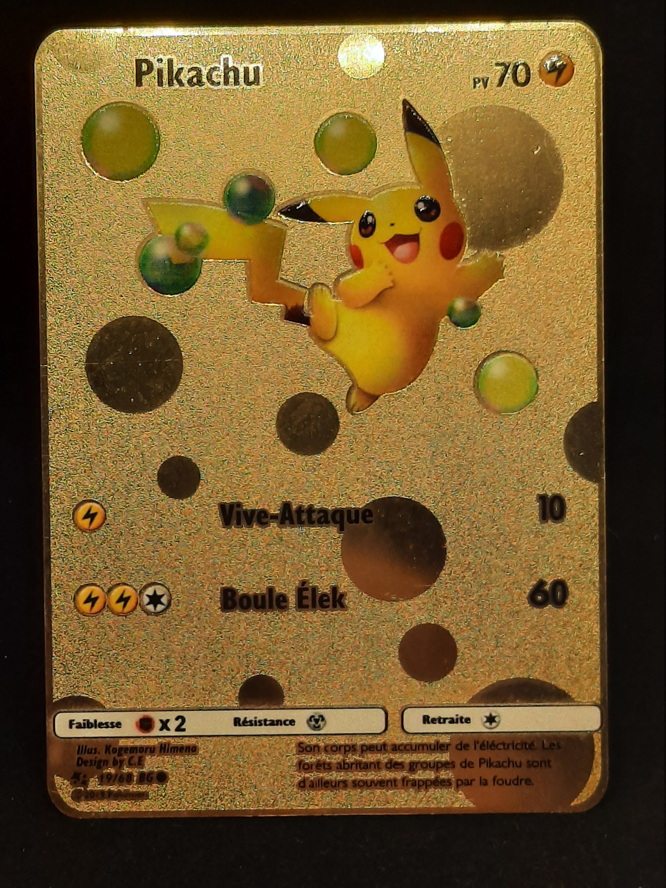 Eevee I Choose You! #1 Gold Metal Pokemon Card