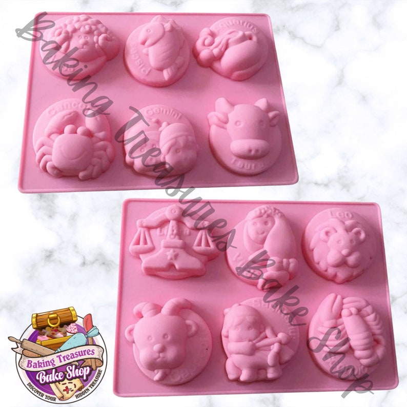 Zodiac Sign Horoscope Silicone Mold 2 Pcs Etsy