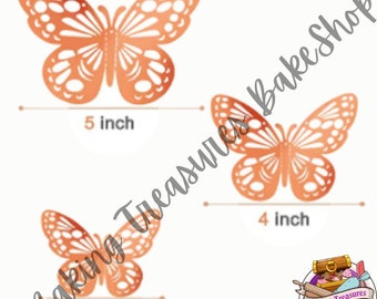 BTBS Rose Gold Removable Butterfly Sticker #1