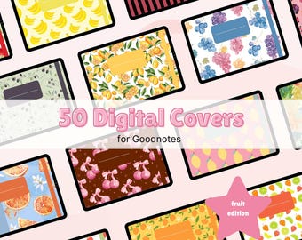 50 Digital Notebook Covers, Goodnotes Cover, Notability Cover, Digital Planner Cover