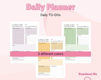 Daily Planner, Favorite Day, To-Do List, Journal