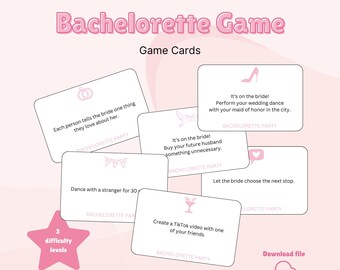 Bachelorette Game Cards, Citytrip, Girls