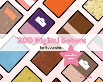 200 Digital Notebook Covers Minimalistic, Goodnotes Cover, Notability Cover, Digital Planner Cover